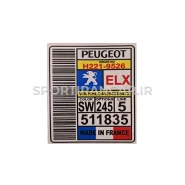 برچسب سریال شیشه پژو ELX